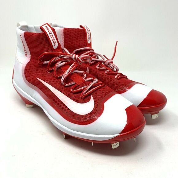 Nike Air Huarache 2K Filth Elite Mid‎ Baseball Cleats Men's size 14 Red White - Picture 1 of 10